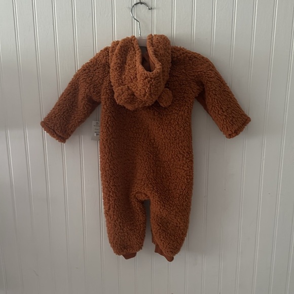 New! Okie Dokie Faux Fur Brown Onesie sz 9 mos - Picture 9 of 10